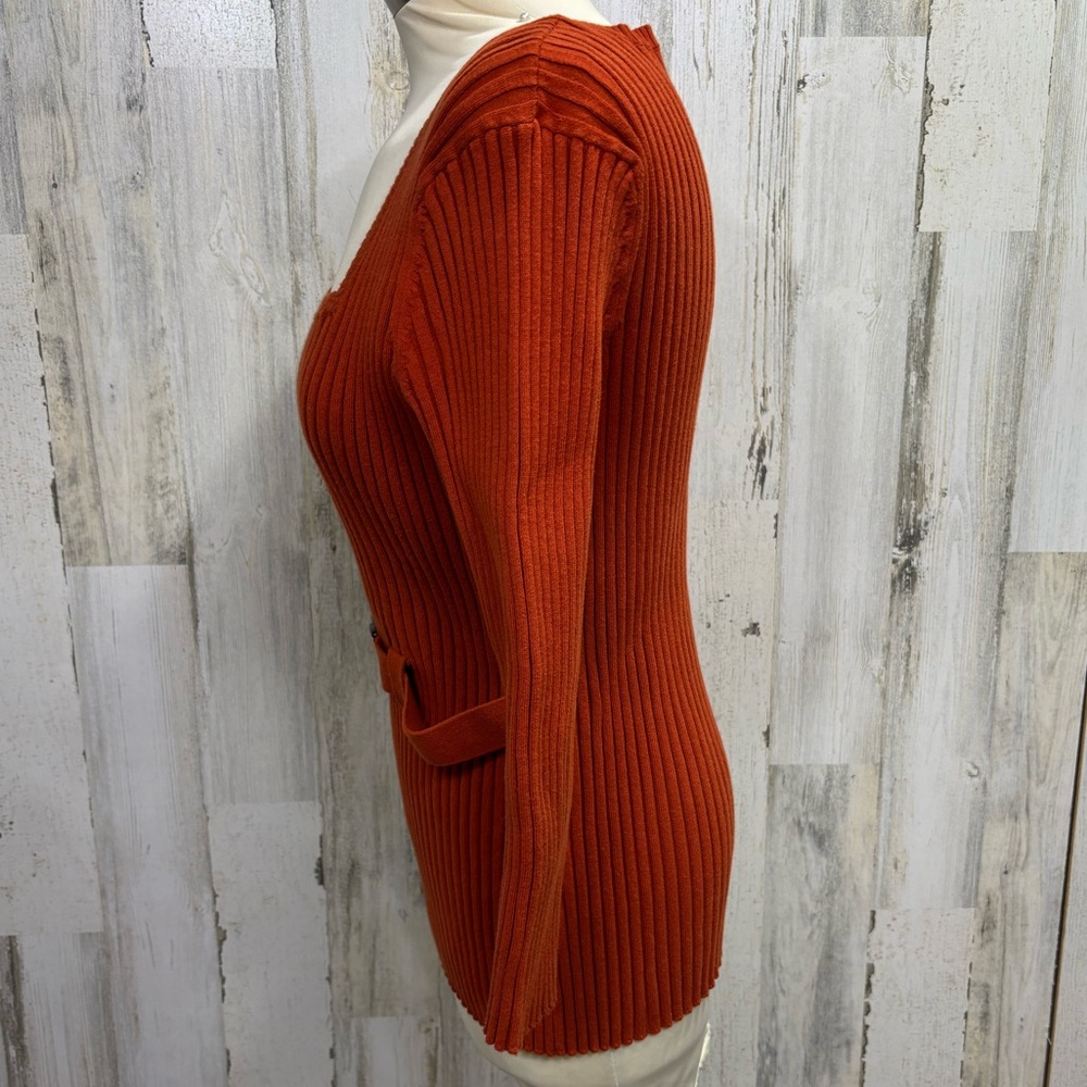 RQT‎ Rust Orange Ribbed Sweater - Picture 4 of 8